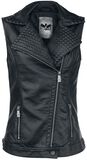 Faux Leather Vest, Black Premium by EMP, Chaleco