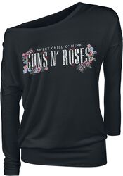 Sweet child Flowers, Guns N' Roses, Camiseta Manga Larga