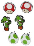 Yoshi, Egg & Mushroom, Super Mario, Set de Pendientes