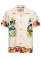 Honolulu Tropical Hawaiian Style Shirt, King Kerosin, Camisa manga Corta