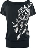 T-shirt with Pentagram and Dreamcatcher, Gothicana by EMP, Camiseta