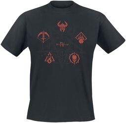 4 - Class icons, Diablo, Camiseta