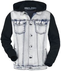 Denim Jacket with Hood, Black Premium by EMP, Chaqueta entre-tiempo