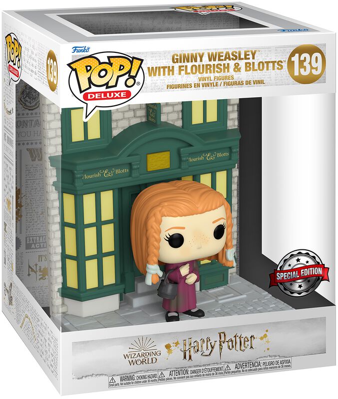 Figura vinilo Ginny Weasley with Flourish & Blotts (Pop! Deluxe) 139