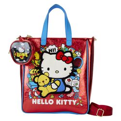 Loungefly - Tote Bag with Coin Bag (50th Anniversary), Hello Kitty, Bolsa de Mano