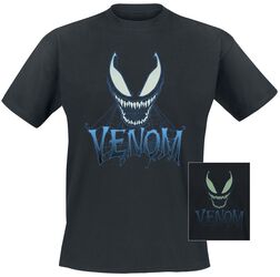 Blue web face - Brilla en la oscuridad, Venom (Marvel), Camiseta