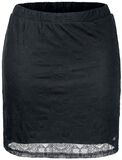 Skull Lace Skirt, Black Premium by EMP, Minifalda