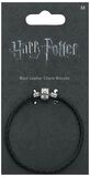 Black Leather Charm Bracelet, Harry Potter, Pulsera
