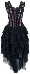 Dress with Carmen Collar and Embroidery, Gothicana by EMP, Vestidos de longitud media