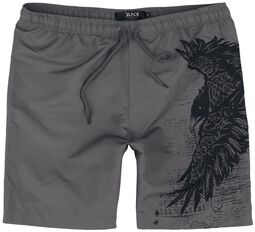 Swim Shorts with Raven Print, Black Premium by EMP, Bañador