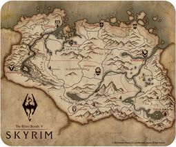 Skyrim Map, Skyrim, Almohadilla Del Ratón