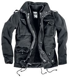 Army Field Jacket, Black Premium by EMP, Chaqueta de Invierno