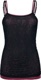 Skull Lace Double Layer, Black Premium by EMP, Top