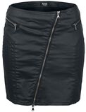 Waxed Skirt, Black Premium by EMP, Minifalda