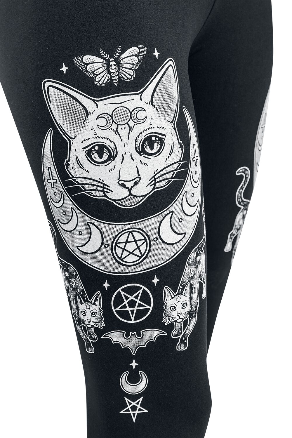 Topshop - Leggings neri con elastico con logo