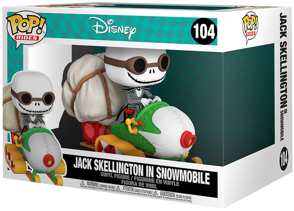 Figura vinilo Jack Skellington in Snowmobile (POP Rides) 104