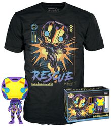 Rescue (Blacklight) - POP! & Camiseta, Avengers, ¡Funko Pop!