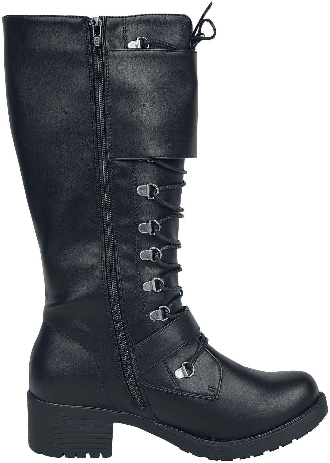 Botas negras de cordones y hebillas | Black Premium by EMP Botas | EMP
