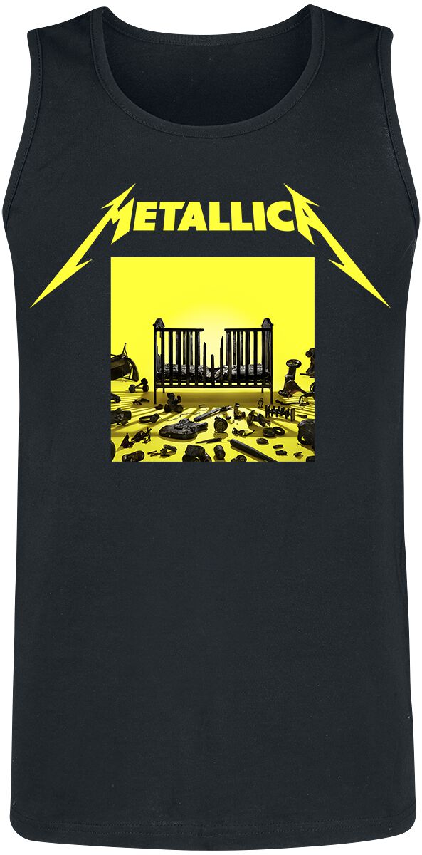 Maglietta Donna Metallica M72 Squared Cover, Nero, Regular Fit, Merchandise Ufficiale
