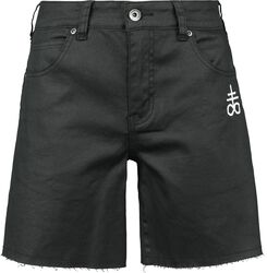 Pantalones cortos con pequeño bordado, Black Blood by Gothicana, Pantalones cortos
