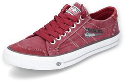 Washed Canvas Sneakers Red, Dockers by Gerli, Deportivas