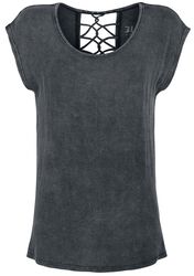 Camiseta con bandas decorativas traseras, Black Premium by EMP, Camiseta