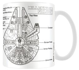 Millennium Falcon Sketch, Star Wars, Taza