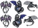 Dragon Earrings, Blackheart, Set de Pendientes