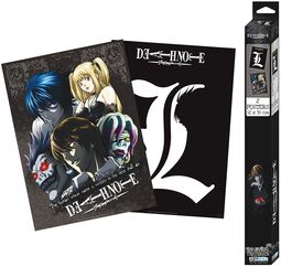 L and Group - 2-Set Posters with Chibi Design, Death Note, Póster