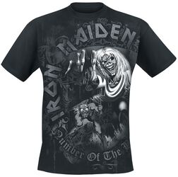 Number Of The Beast Grey Tone, Iron Maiden, Camiseta