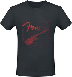 Red Guitar, Fender, Camiseta