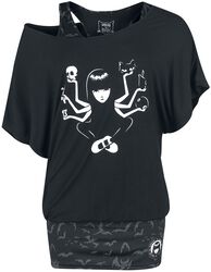 Gothicana X Emily the Strange 2 en 1 camiseta y top, Gothicana by EMP, Camiseta
