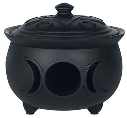 Witch’s cauldron with moon pattern, Alchemy England, Caja de almacenamiento