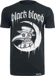 Crescent moon and plague doctor, Black Blood by Gothicana, Camiseta
