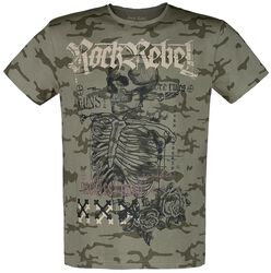 Skull print & lettering, Rock Rebel by EMP, Camiseta