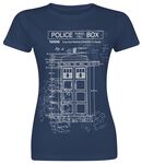 Tardis Blueprint, Doctor Who, Camiseta