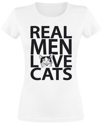 Real men love cats, Tierisch, Camiseta
