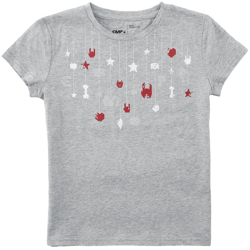 Camiseta infantil con rock hand y estrellas