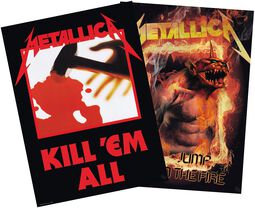 Set 2 Chibi Posters - Kill'Em All/Fire Guy, Metallica, Póster