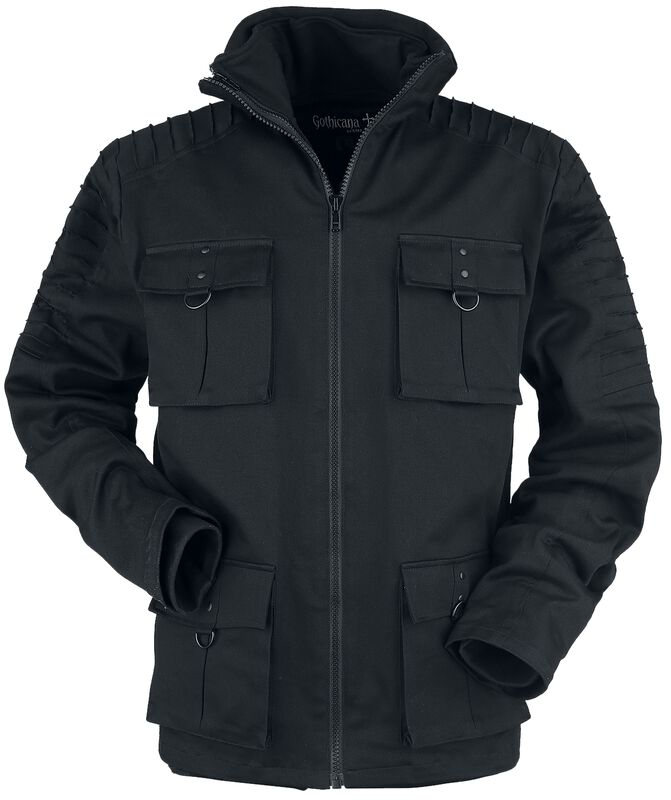Winter Jacket with Flap Pockets with Decorative Seams