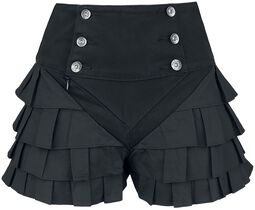 Shorts con flecos, Gothicana by EMP, Pantalones cortos