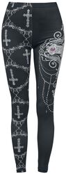 Gothicana X Anne Stokes - Leggings negros con estampado, Gothicana by EMP, Leggins