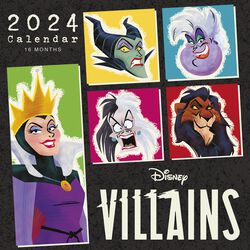 Calendario de pared 2024, Disney Villains, Calendario de Pared
