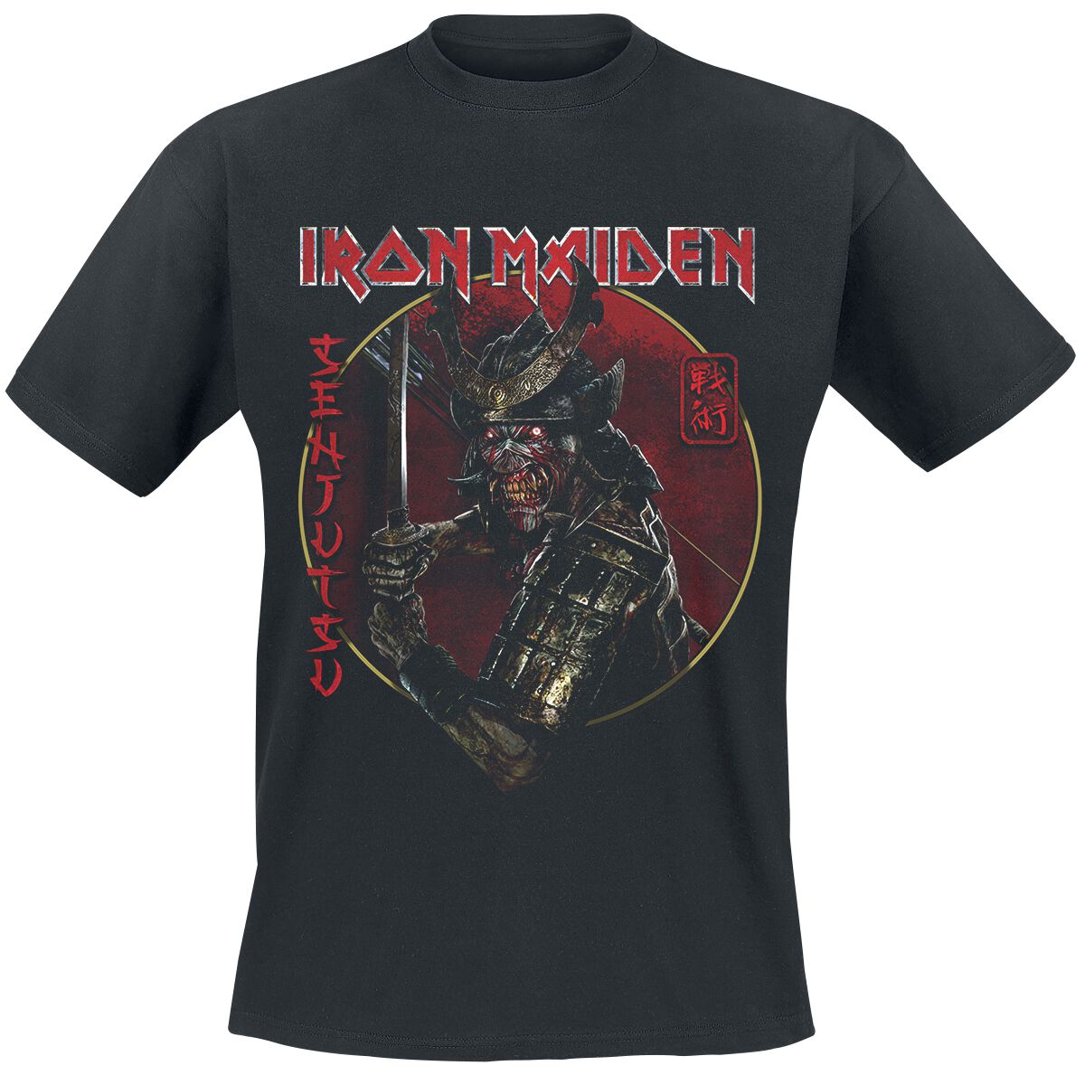 Camiseta Iron Maiden Senjutsu Eddie Warrior Circle Logo Nuevo Oficial ...