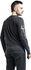 Top negro manga larga con estampado y cuello redondo
