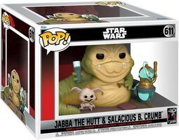 Figura vinilo Return of the Jedi - 40th Anniversary - Jabba The Hutt with Salacious B. Crumb (POP! Deluxe) 611, Star Wars, ¡Funko Pop!