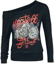 Rock Rebel X Route 66 - Longsleeve, Rock Rebel by EMP, Camiseta Manga Larga