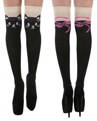 Cat Over The Knee Socks with Tail, Pamela Mann, Calcetines hasta Rodilla