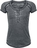 Vintage Lace Burnout Shirt, Black Premium by EMP, Camiseta