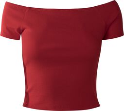 Camiseta Mujer Acanalada de Hombros al Aire, Urban Classics, Camiseta